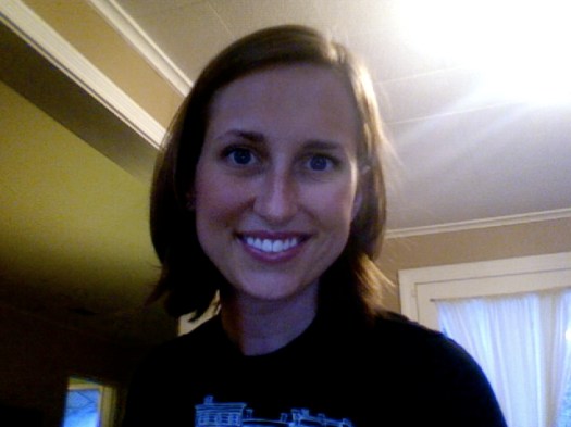 My hair, after a professional cleaned up the mess.