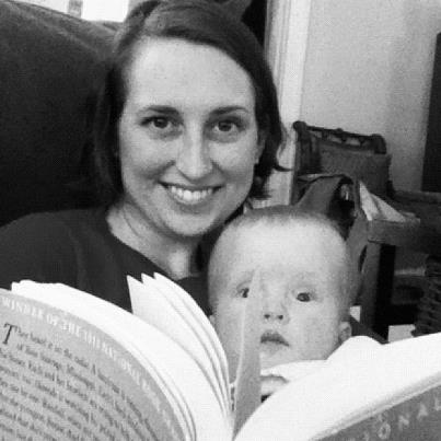 Reading Salvage the Bones with Claire resting in my lap. Etta was napping in the bouncer that I rocked with my feet. It's how this mother gets her schoolwork done.