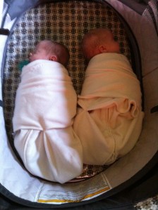 Swaddled and ASLEEP in their Halo Sleep Sack Swaddles.