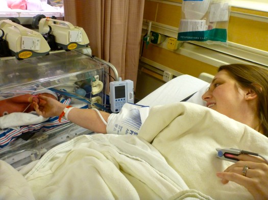 I didn't get to hold Claire, because she had to be immediately transferred to Children's Hospital to prepare for her spina bifida closure surgery.